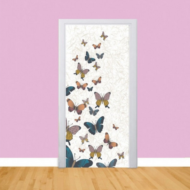 Αυτοκόλλητο πόρτας με Πεταλούδες
